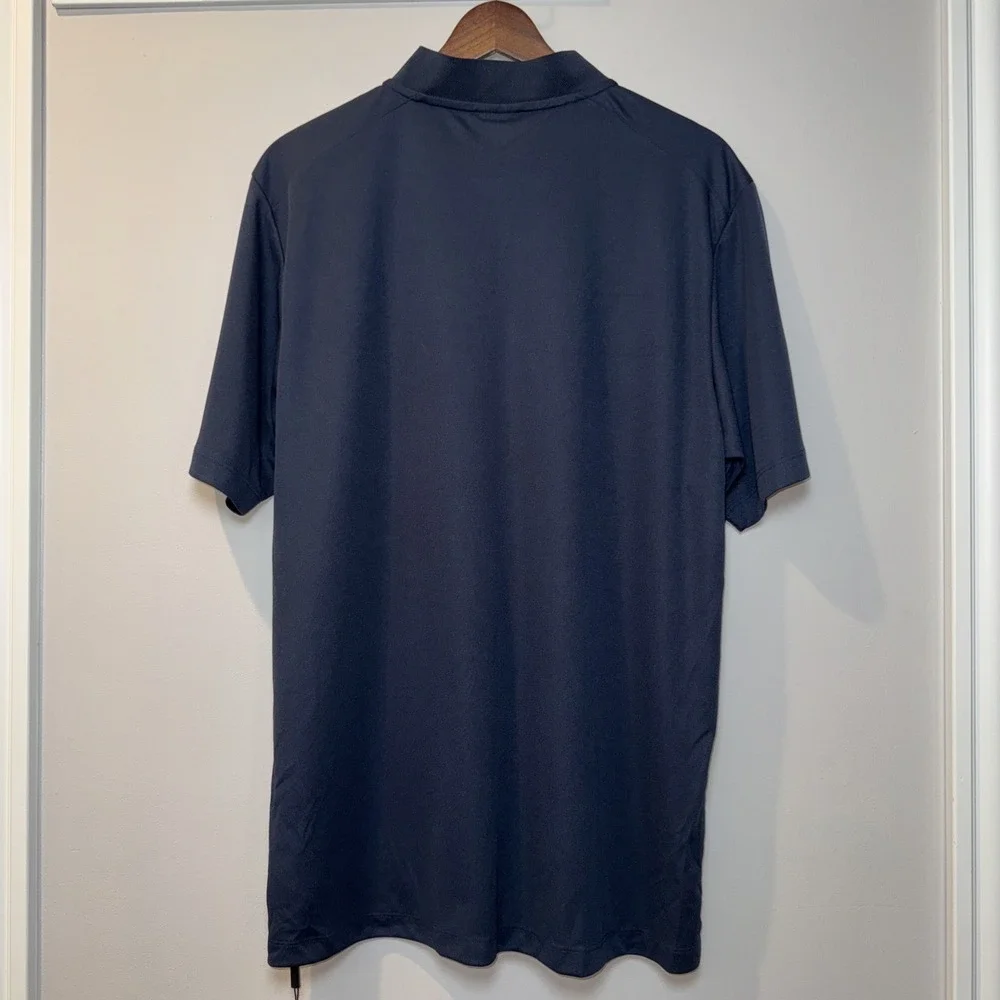 AYBL Performance Collarless‎ Seamless Polo Navy Blue XL Designed In Uk NWT